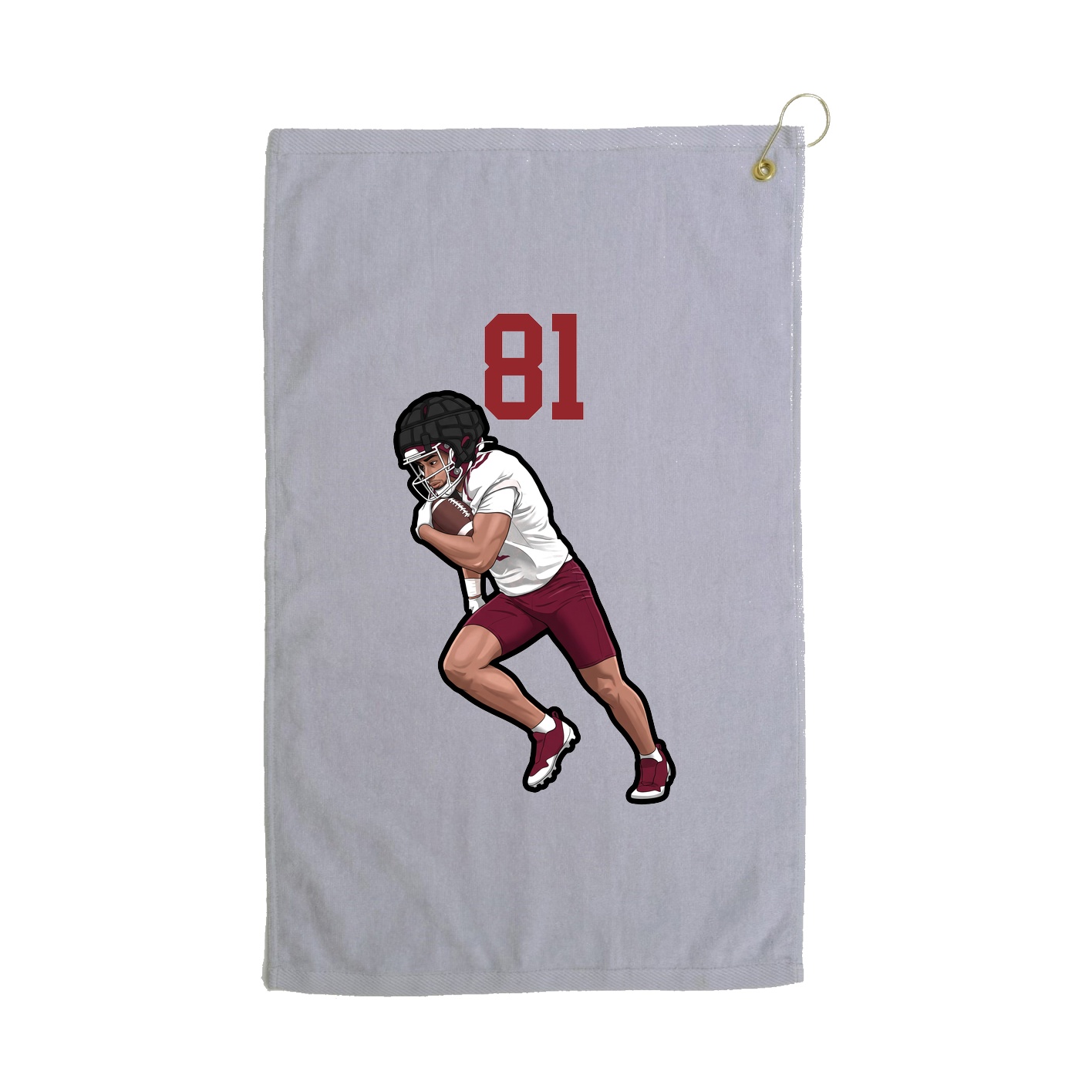 Golf Towel — Number Top in Grey