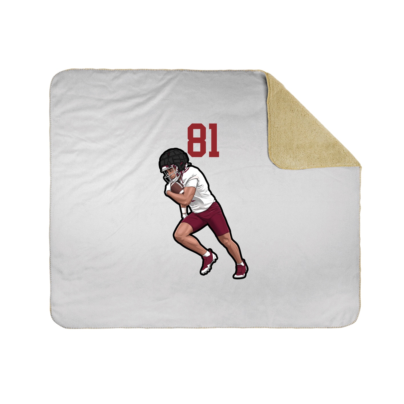 Throw Blanket — Number Top in White