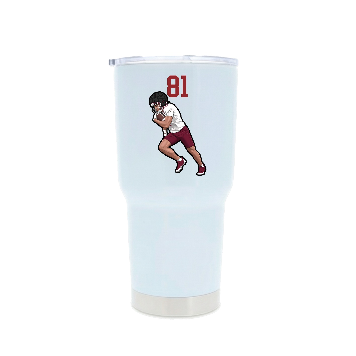 30oz Stainless Steel Tumbler — Number Top in White