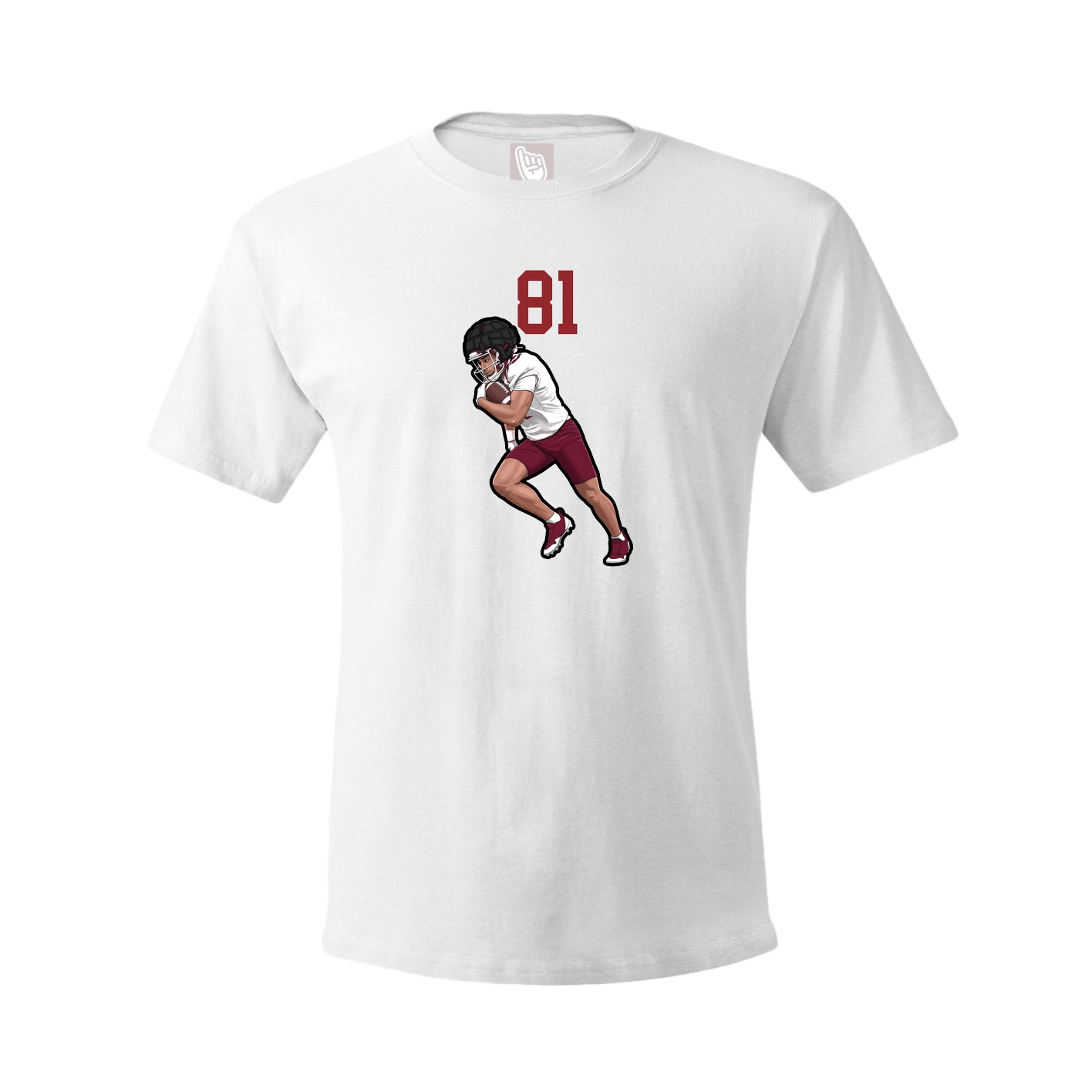 Youth Tee — Number Top in White