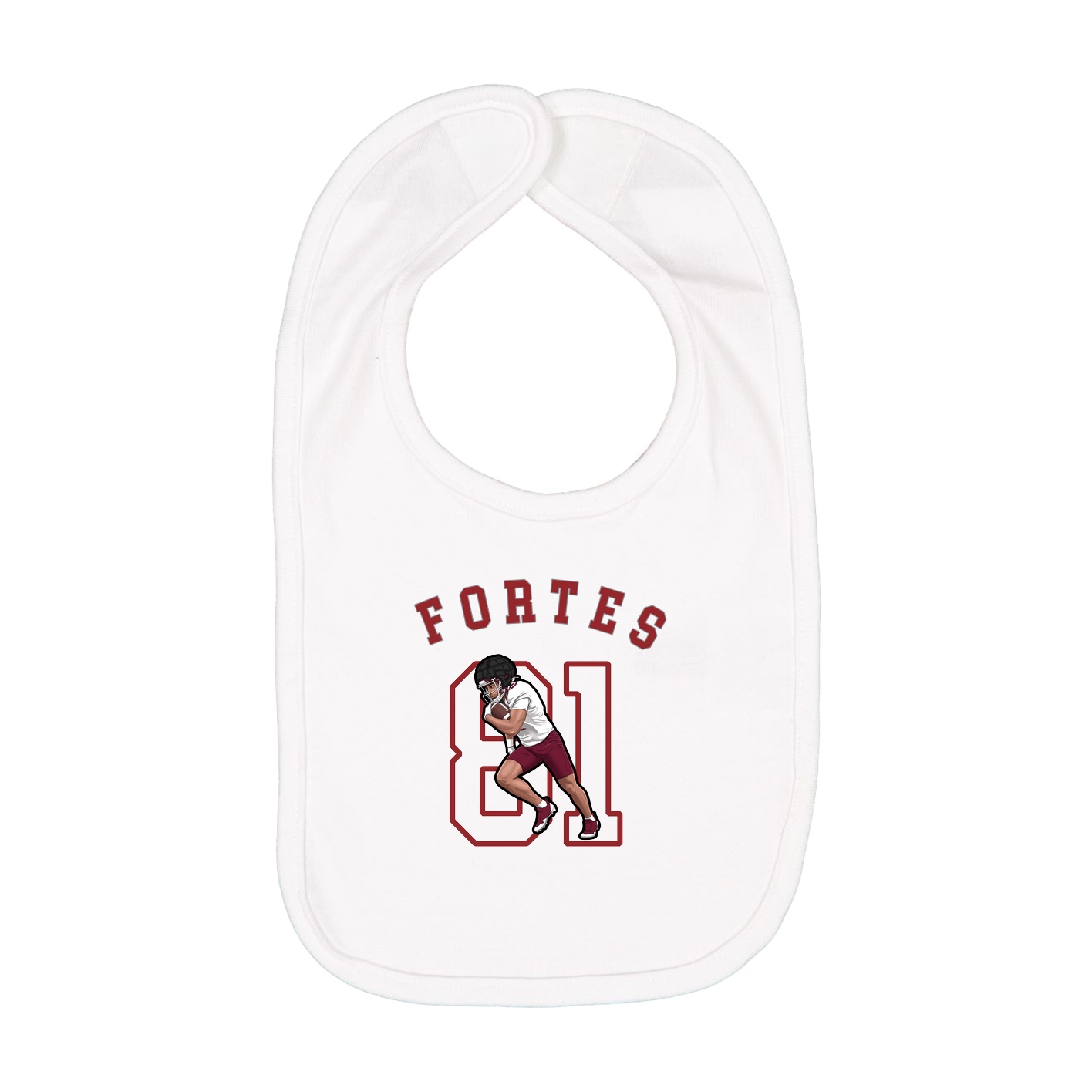 Infant Bib — Shirsey Arch in White