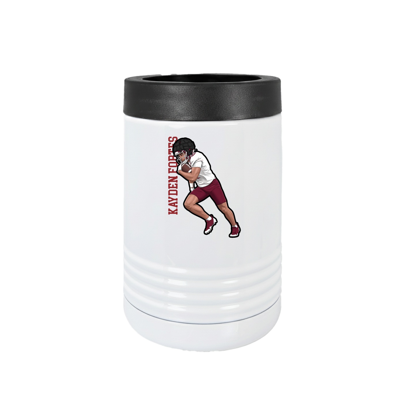 Beverage Holder — Name Vertical in White