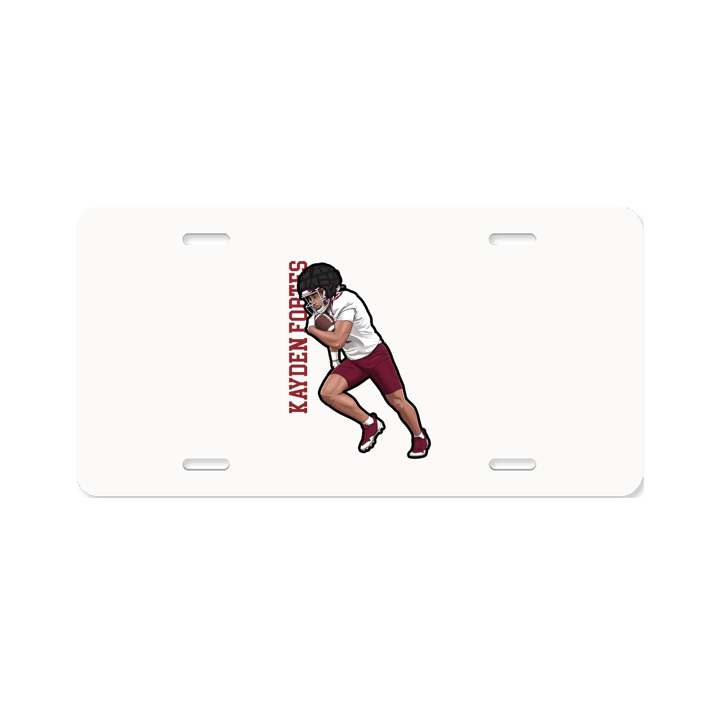 License Plate — Name Vertical in Classic