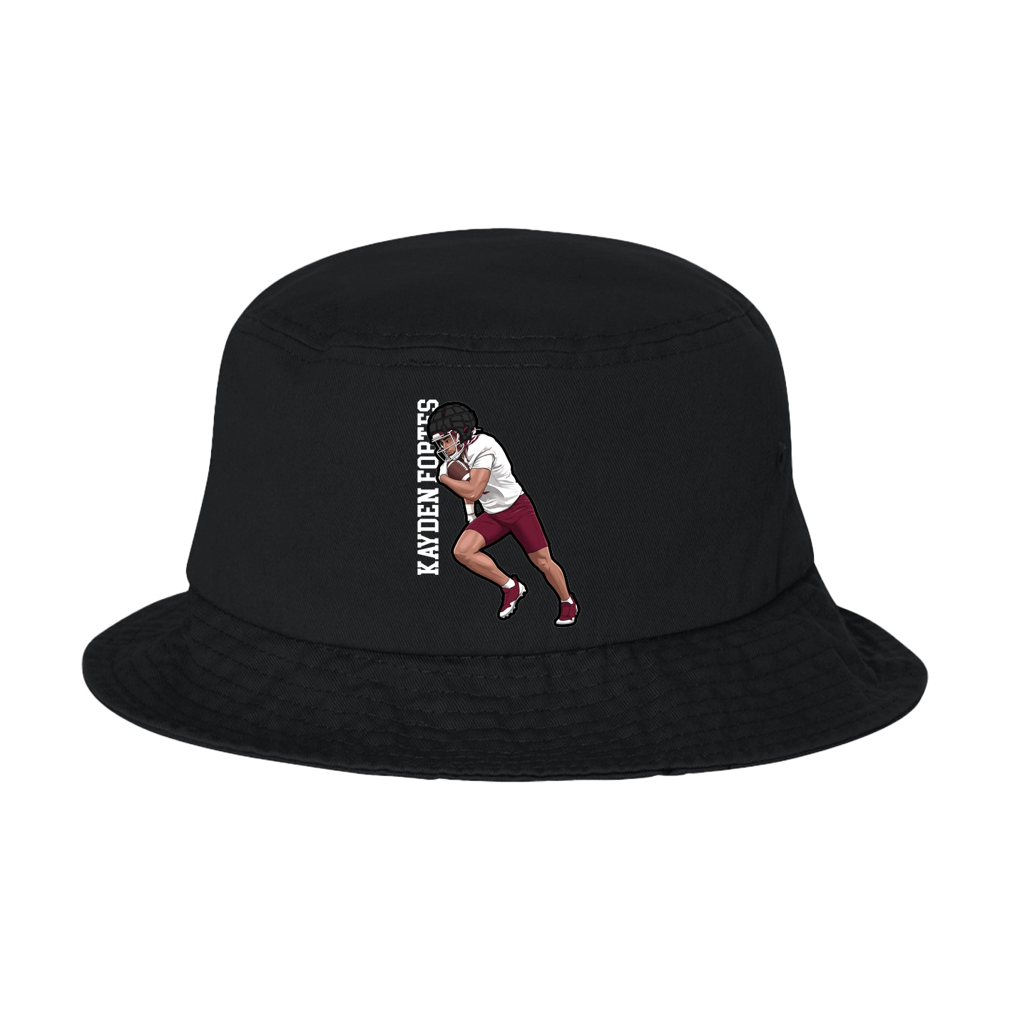 Bucket Cap — Name Vertical in Black