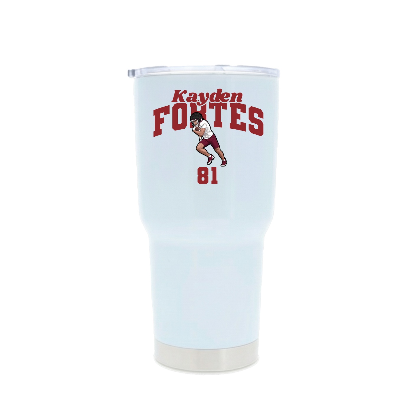 30oz Stainless Steel Tumbler — Signature Arch in White