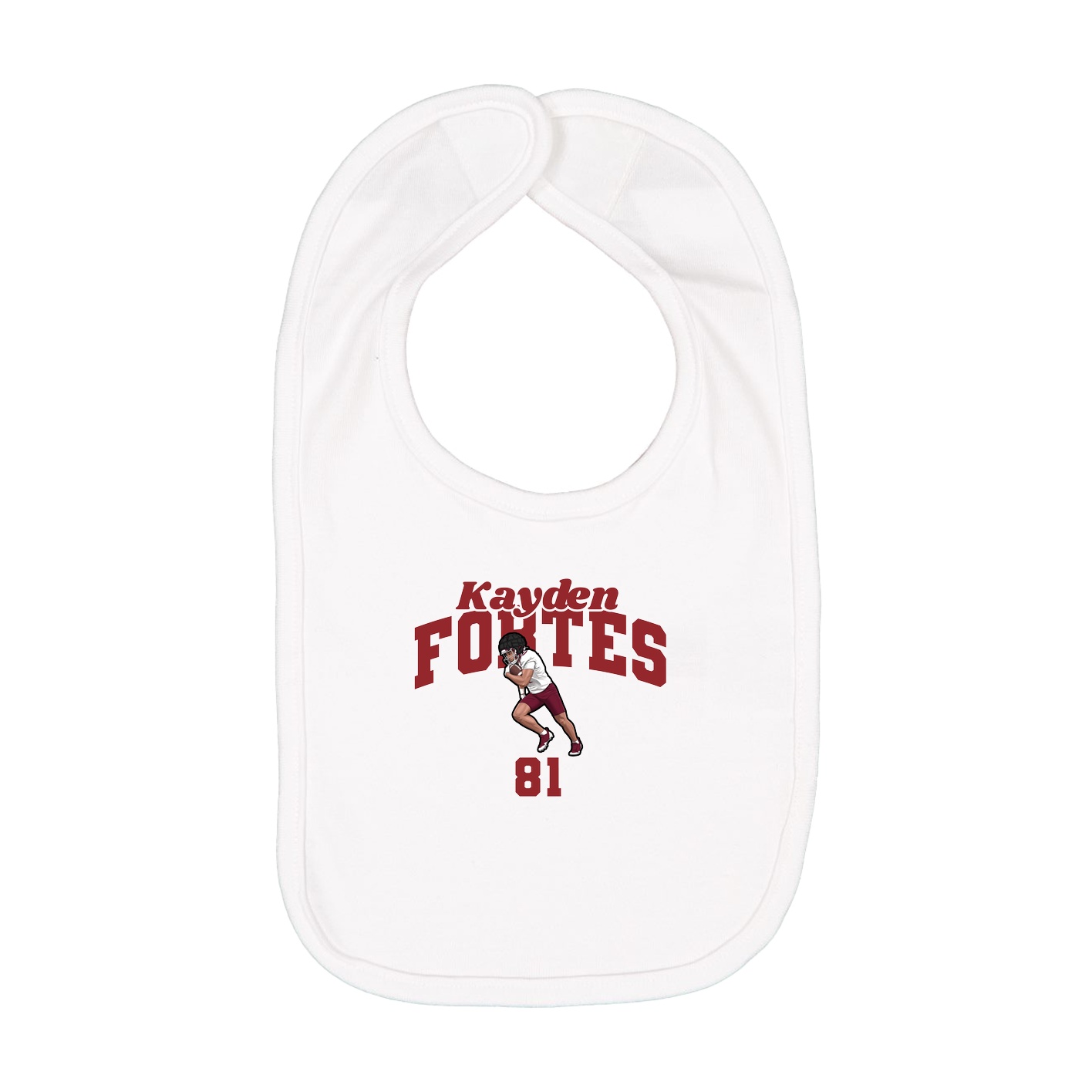Infant Bib — Signature Arch in White