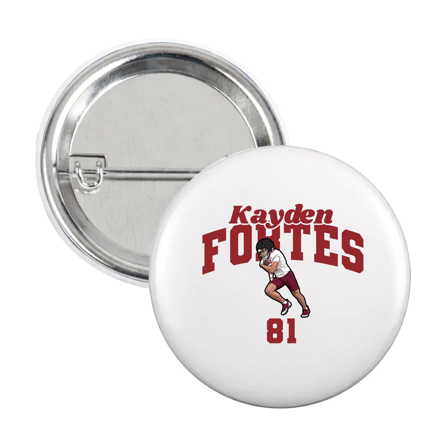 Game Day Button — Signature Arch in White