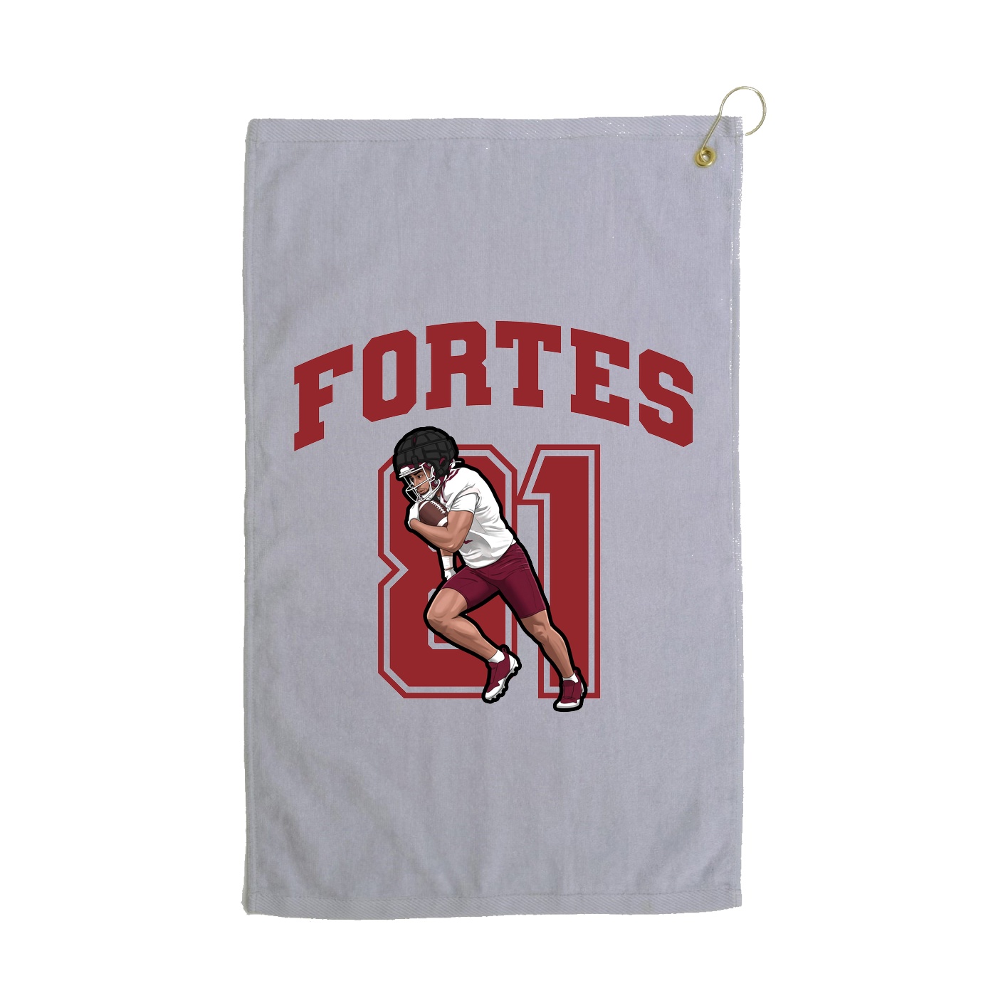 Golf Towel — Number in Grey