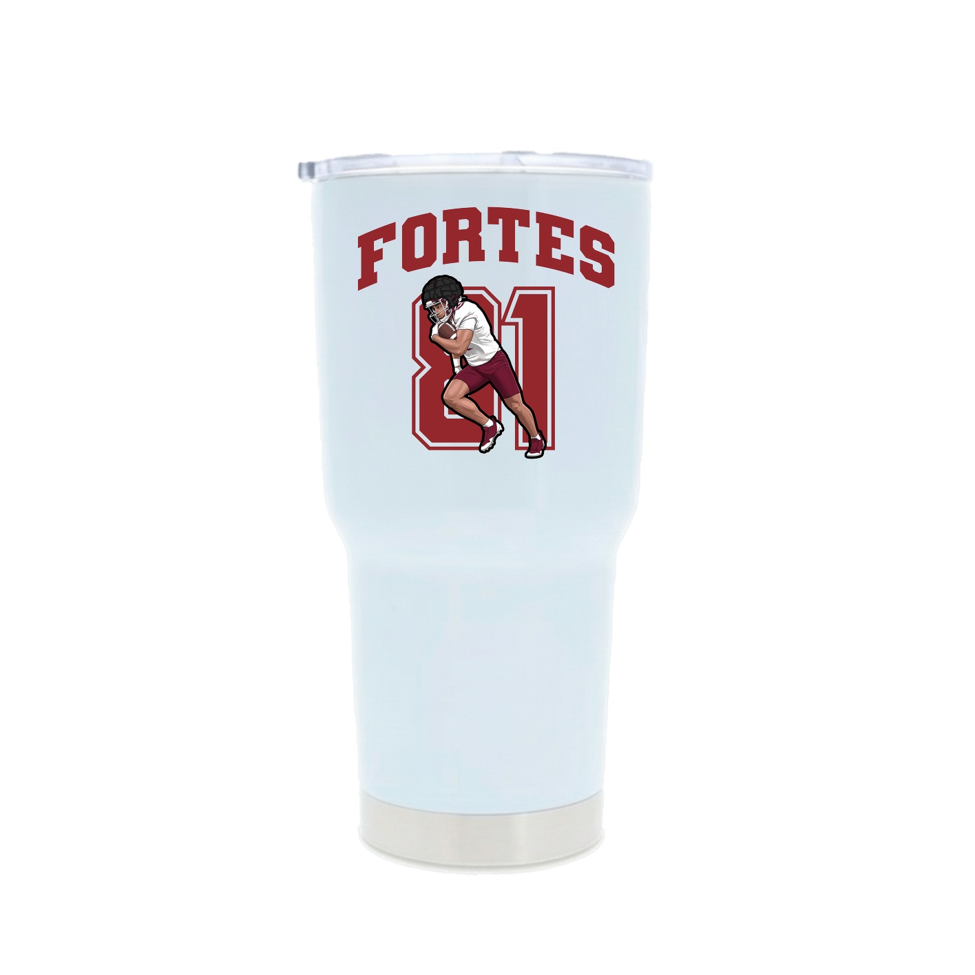 30oz Stainless Steel Tumbler — Number in White