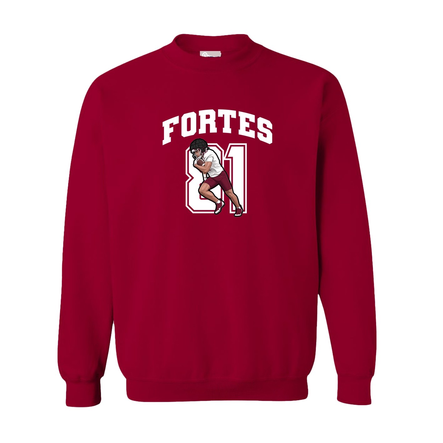 Fleece Crew — Number in Cardinal