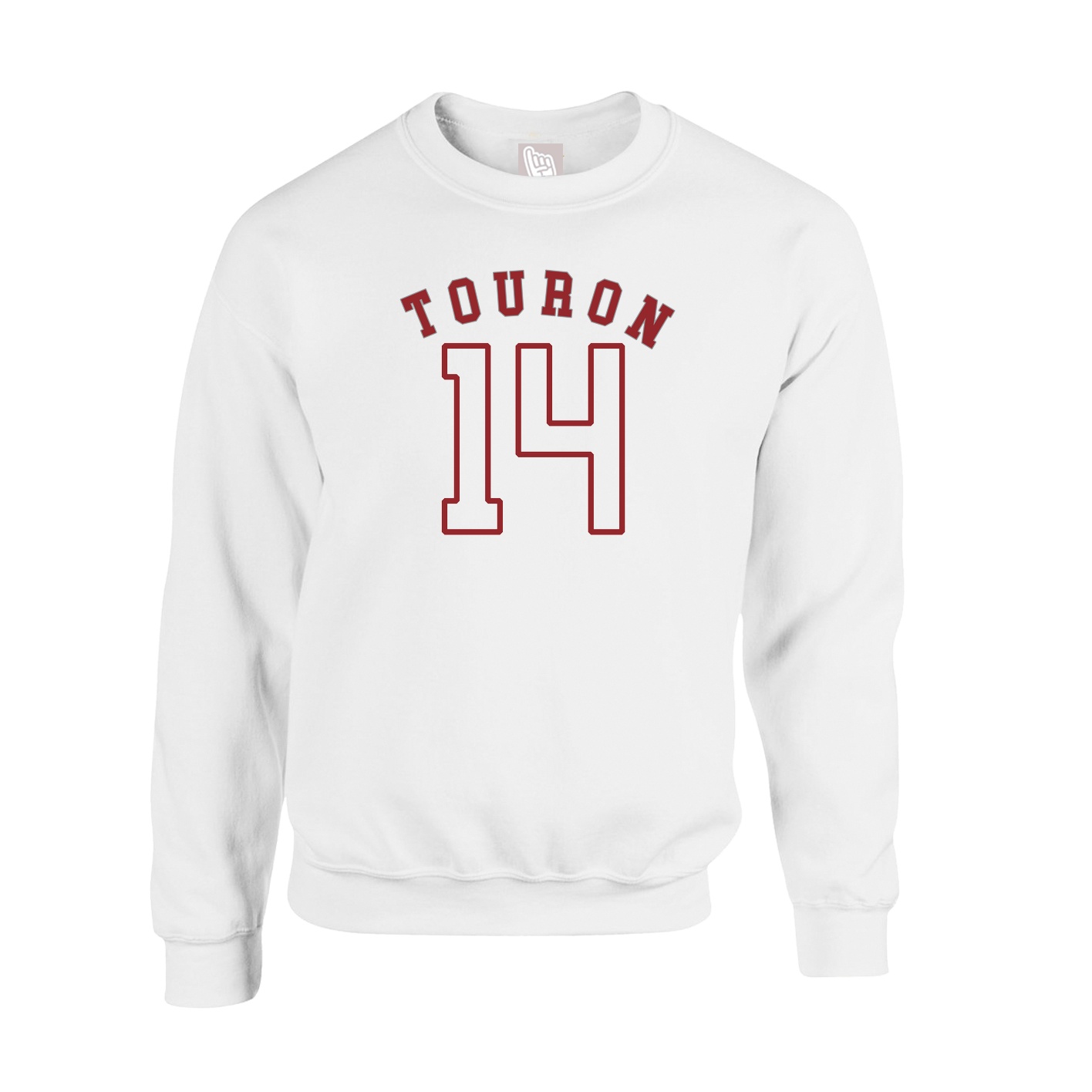 Fleece Crew — Shirsey Arch in White