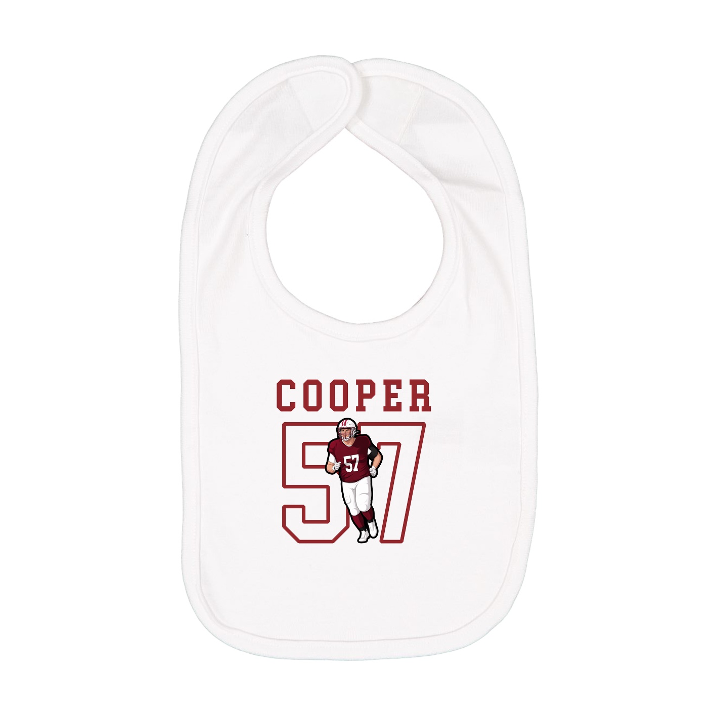 Infant Bib — Shirsey in White
