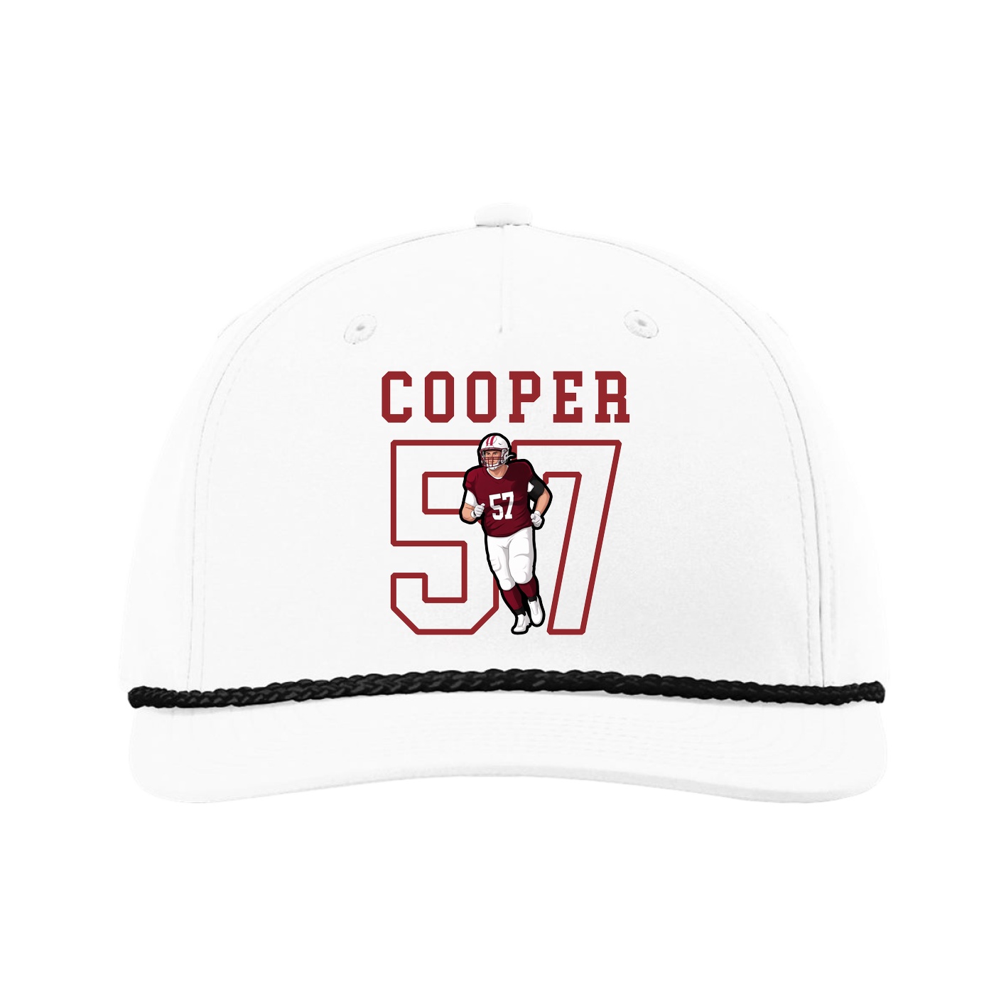 Five-Panel Classic Rope Cap — Shirsey in White