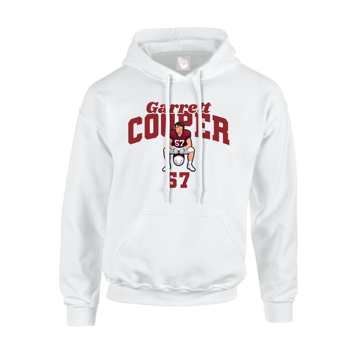 Youth Hoodie — Signature Arch in White