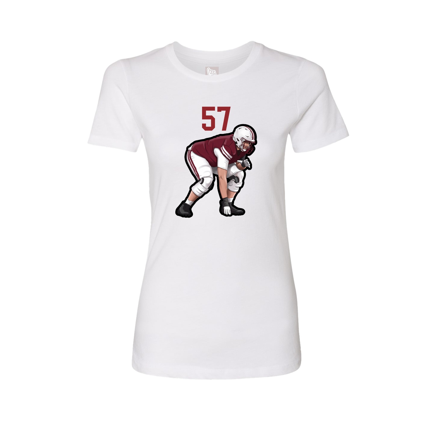 Fitted Women's Tee — Number Top in White