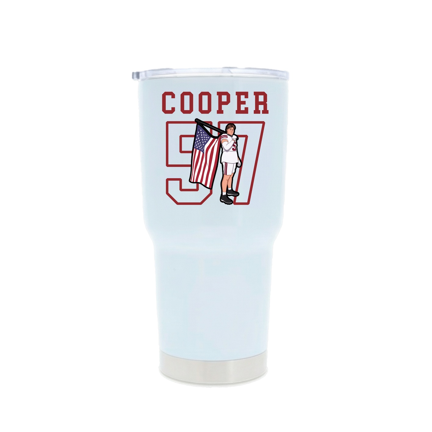 30oz Stainless Steel Tumbler — Shirsey in White