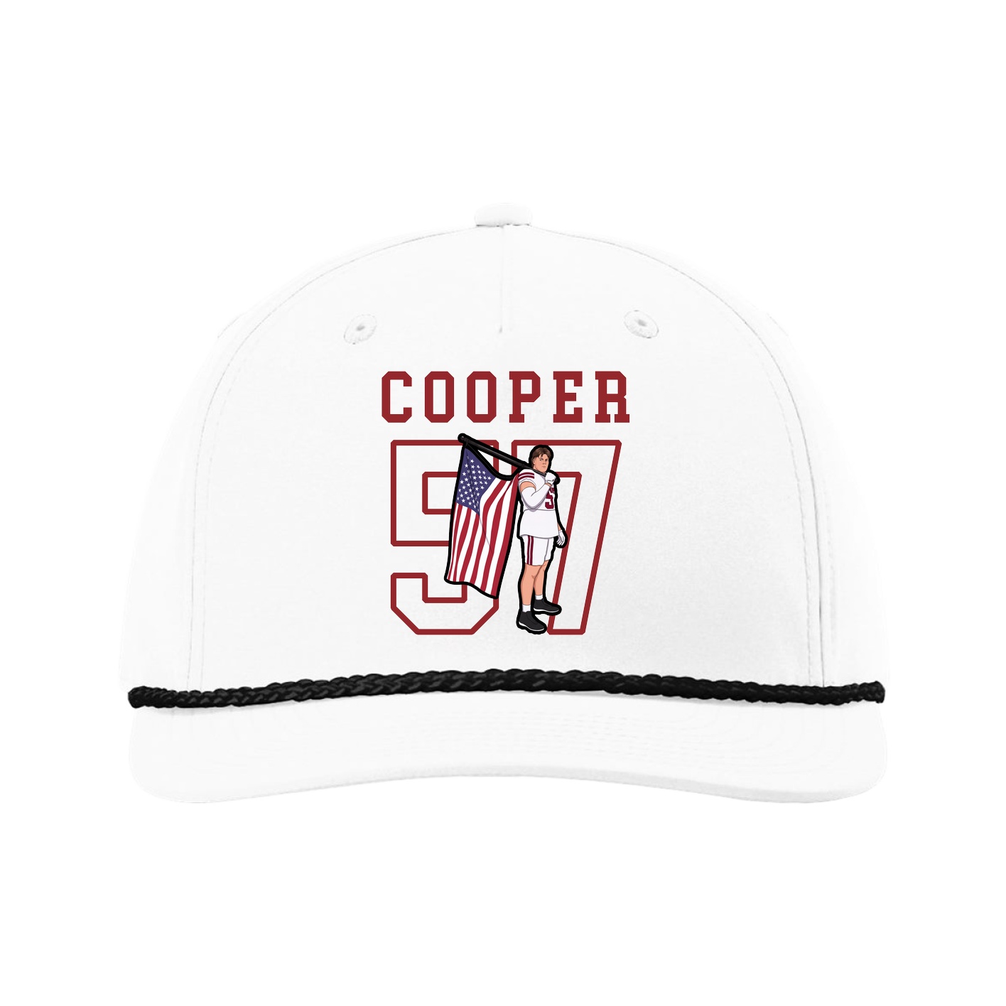 Five-Panel Classic Rope Cap — Shirsey in White