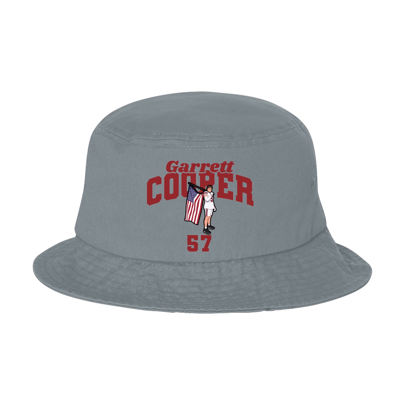 Bucket Cap — Signature Arch in Grey