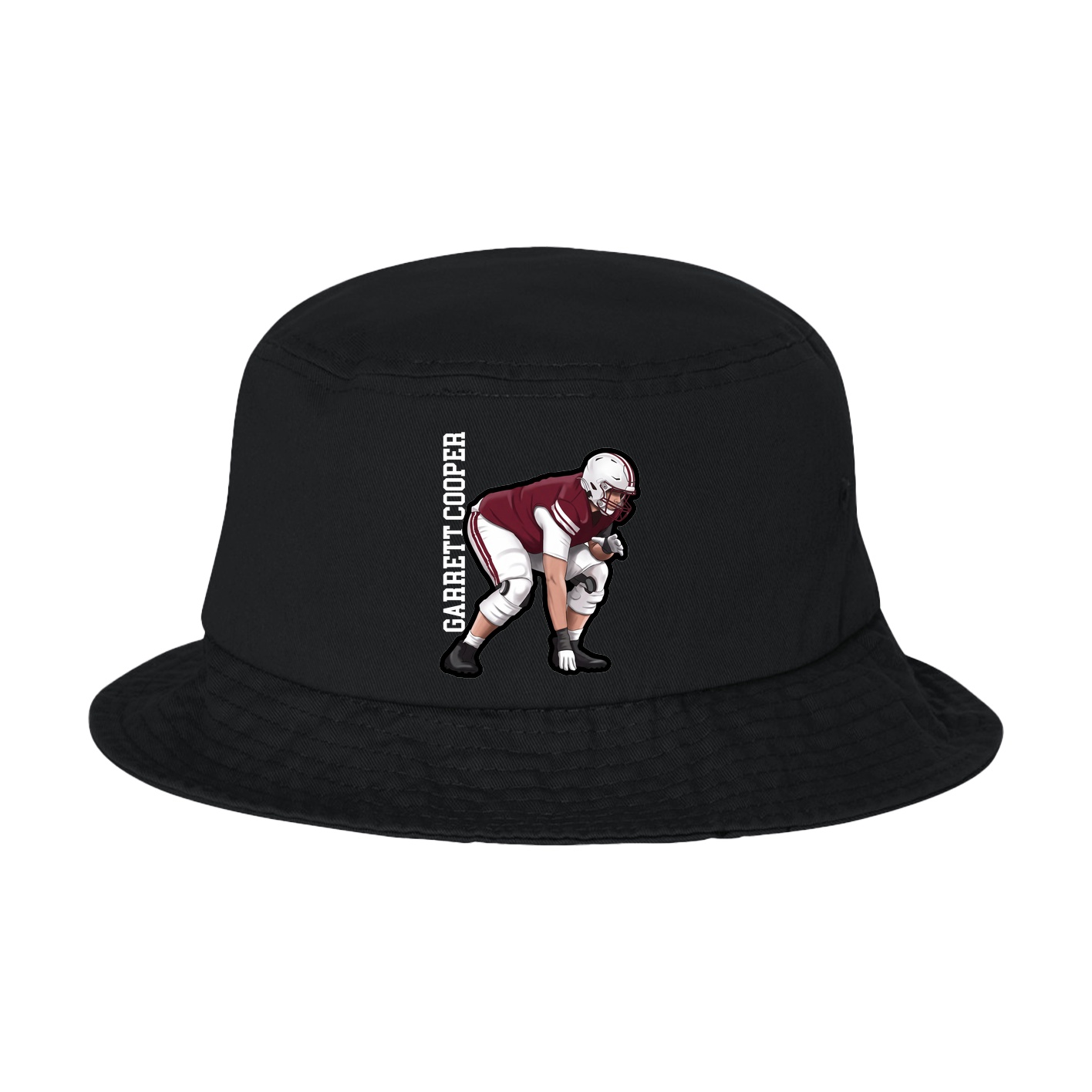 Bucket Cap — Name Vertical in Black