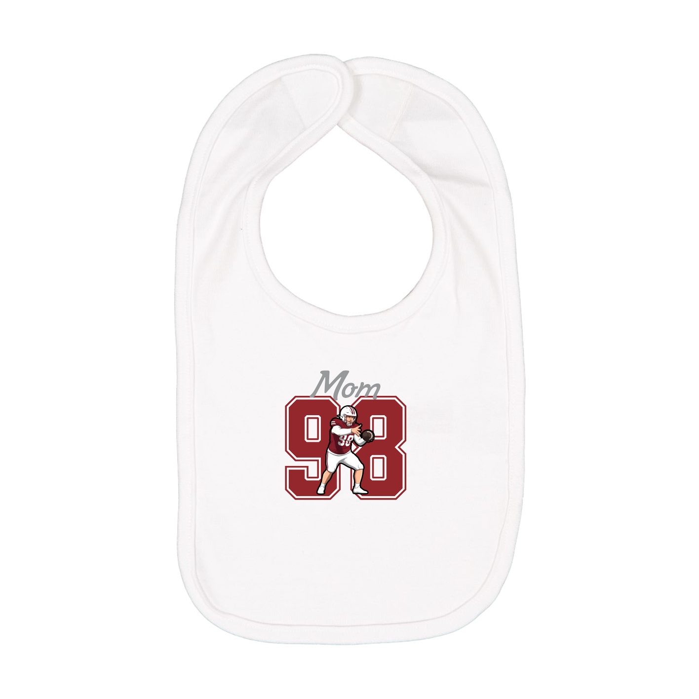 Infant Bib — Mothers Day Shirsey in White