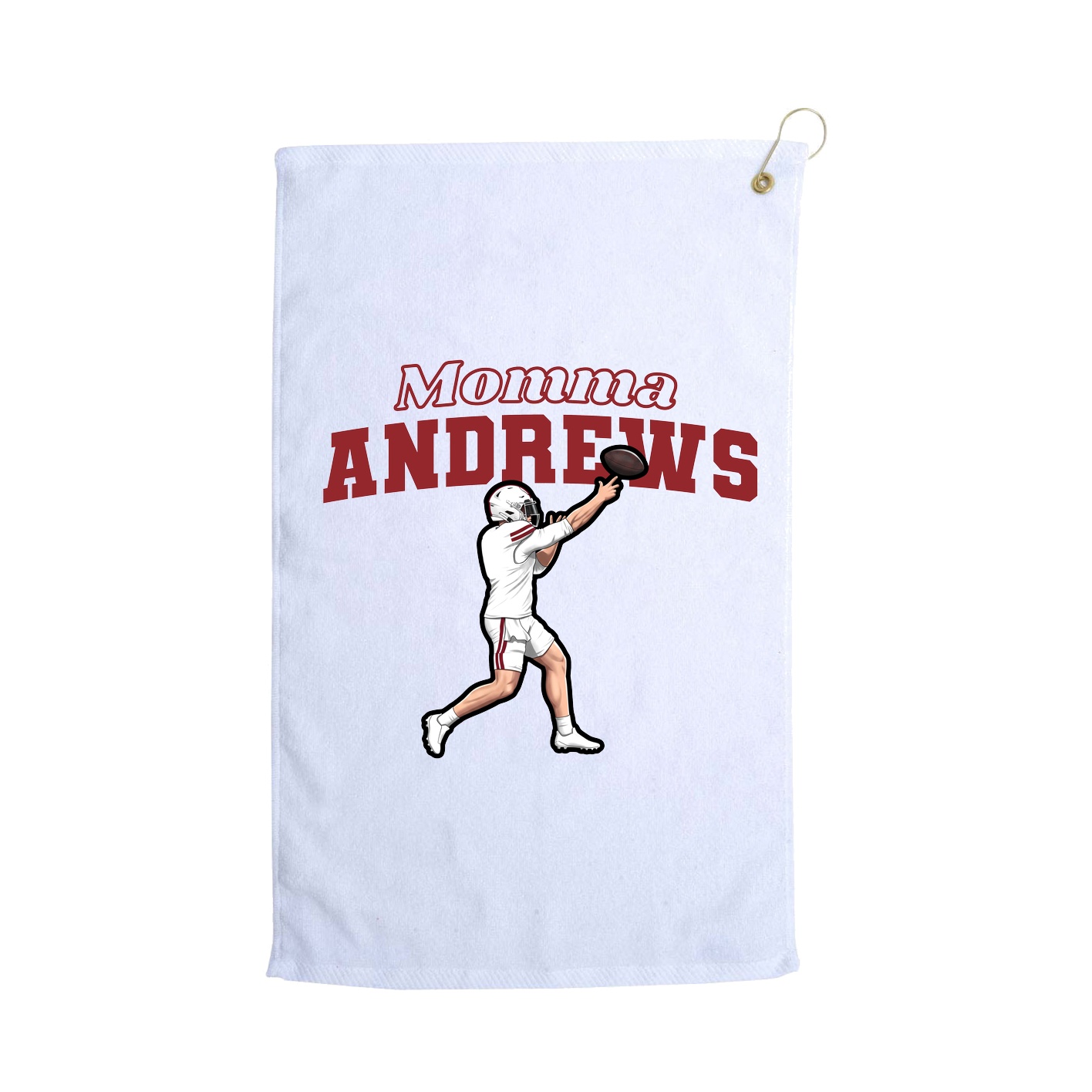 Golf Towel — Mothers Day Block in White