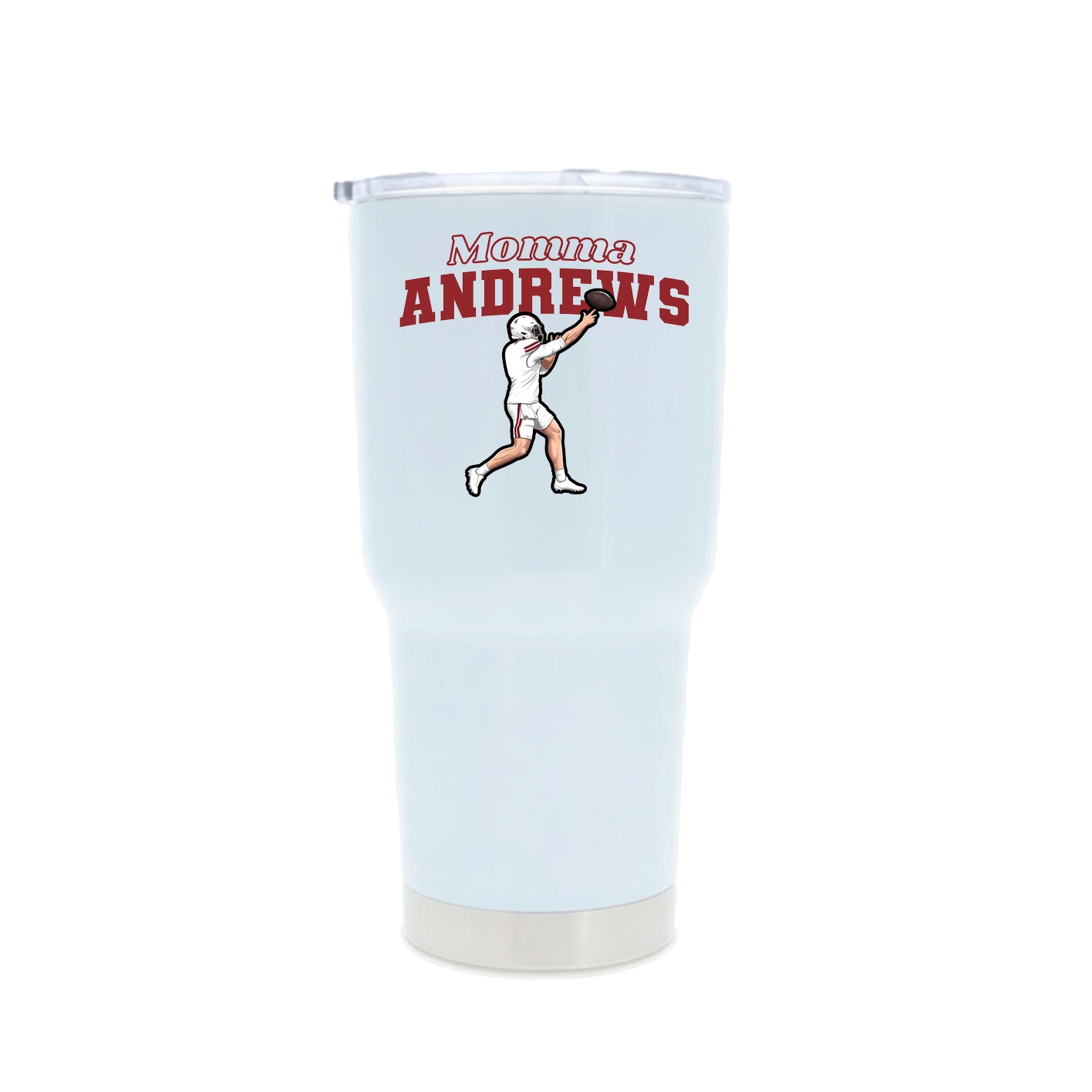 30oz Stainless Steel Tumbler — Mothers Day Block in White