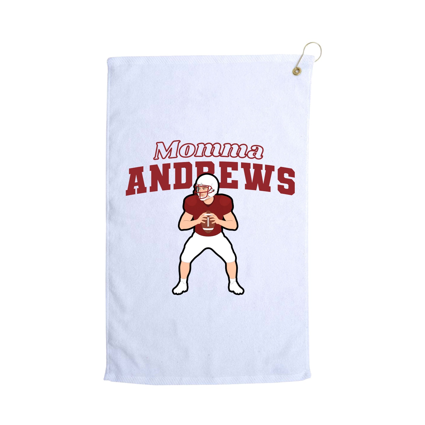 Golf Towel — Mothers Day Block in White