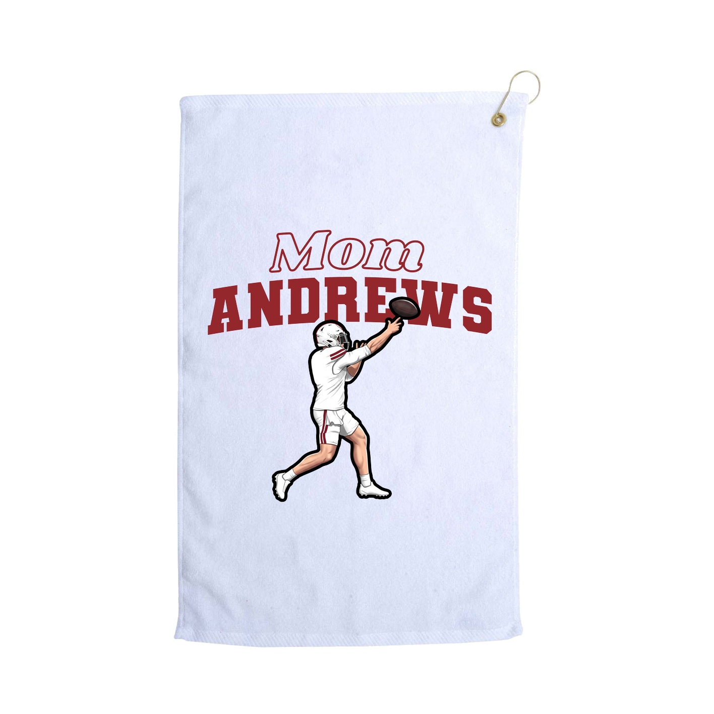 Golf Towel — Mothers Day Block in White