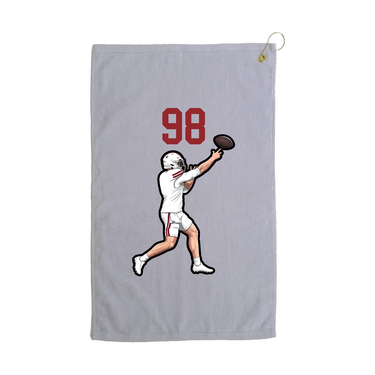 Golf Towel — Number Top in Grey