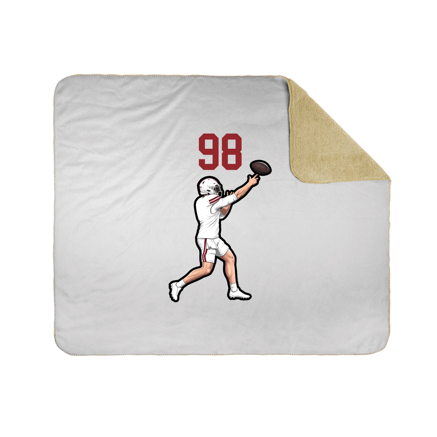 Throw Blanket — Number Top in White