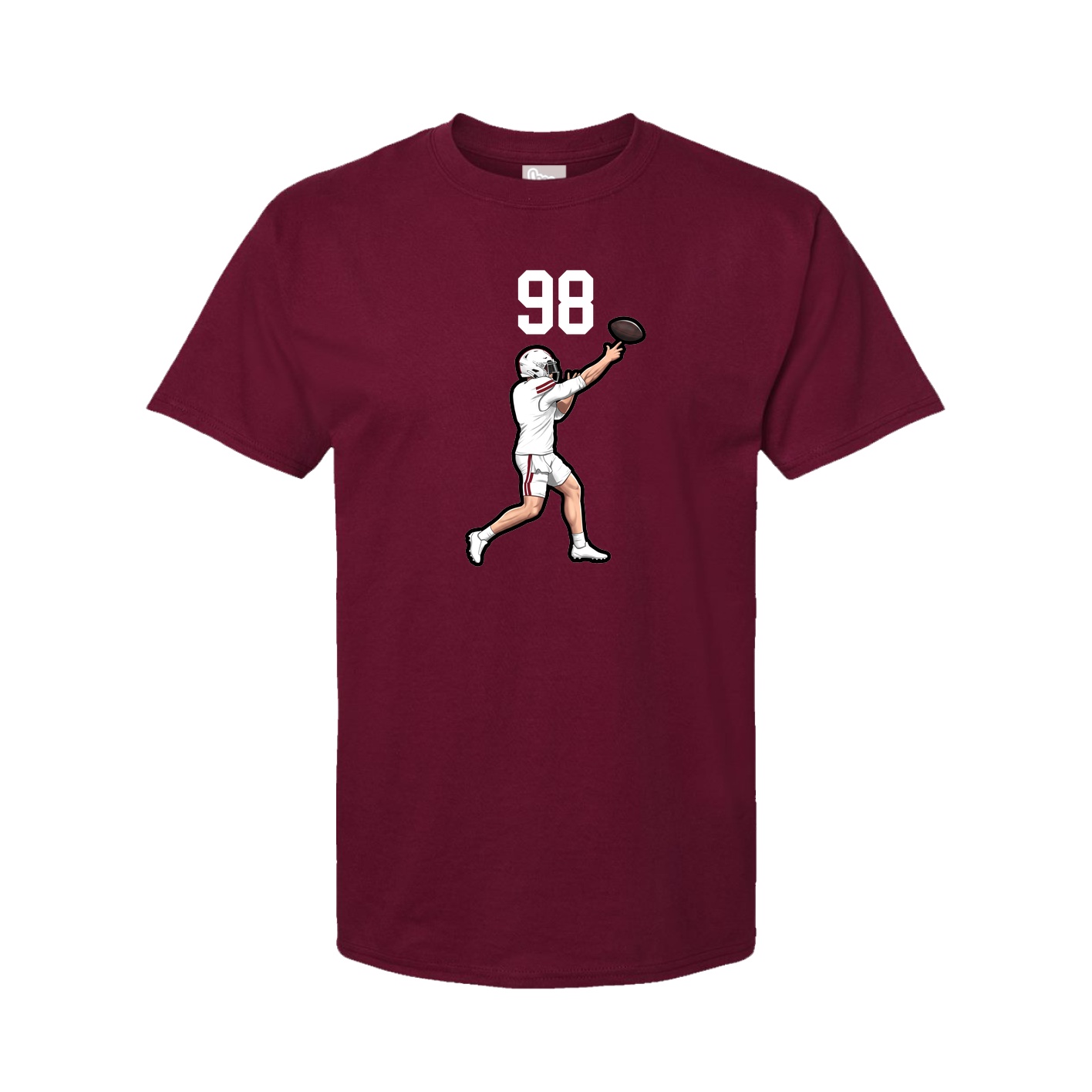 Youth Tee — Number Top in Cardinal
