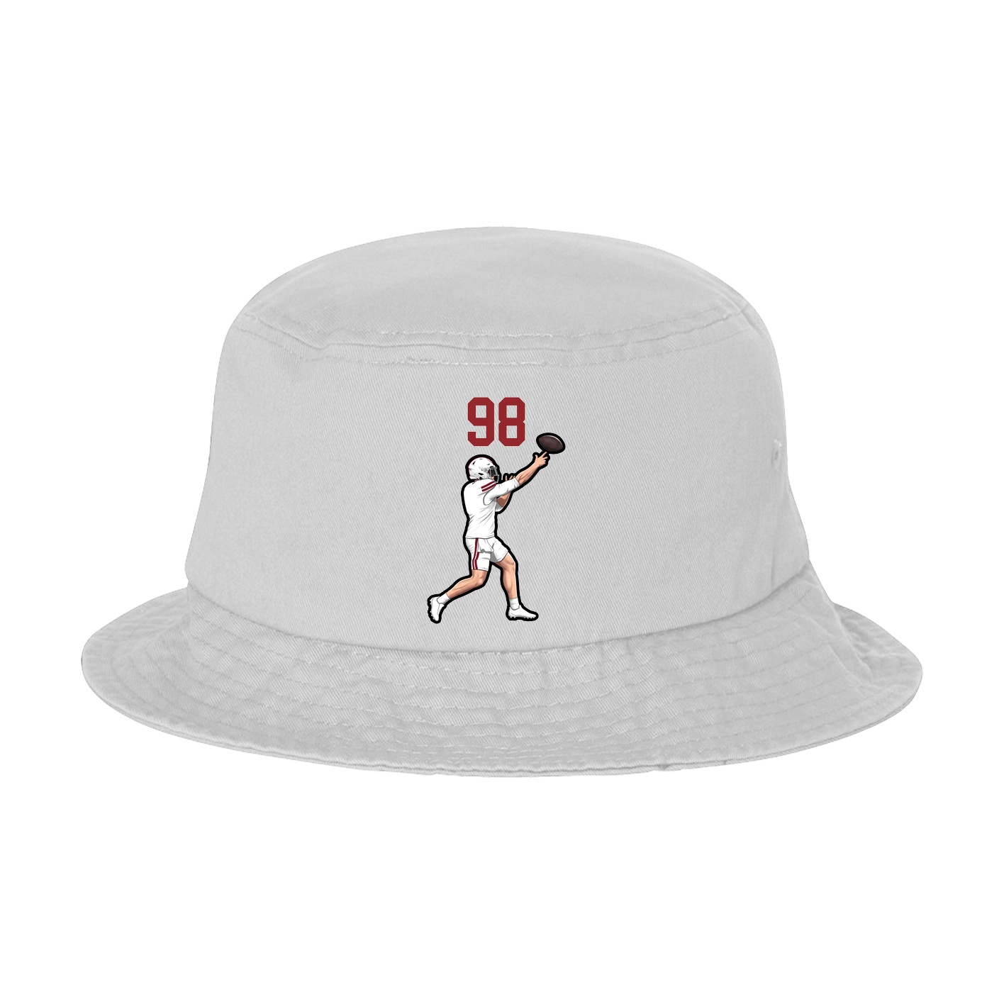 Bucket Cap — Number Top in White