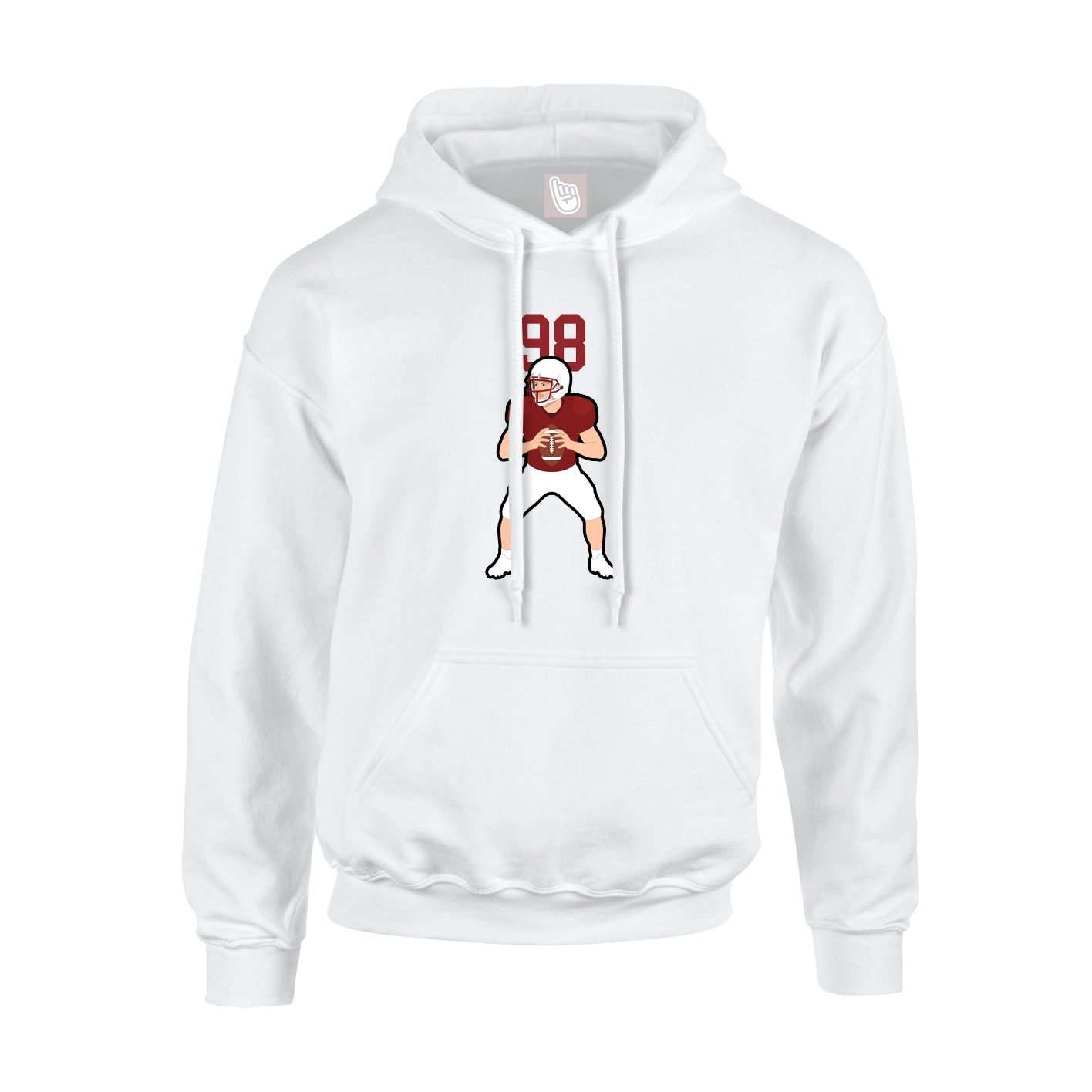 Hoodie — Number Top in White