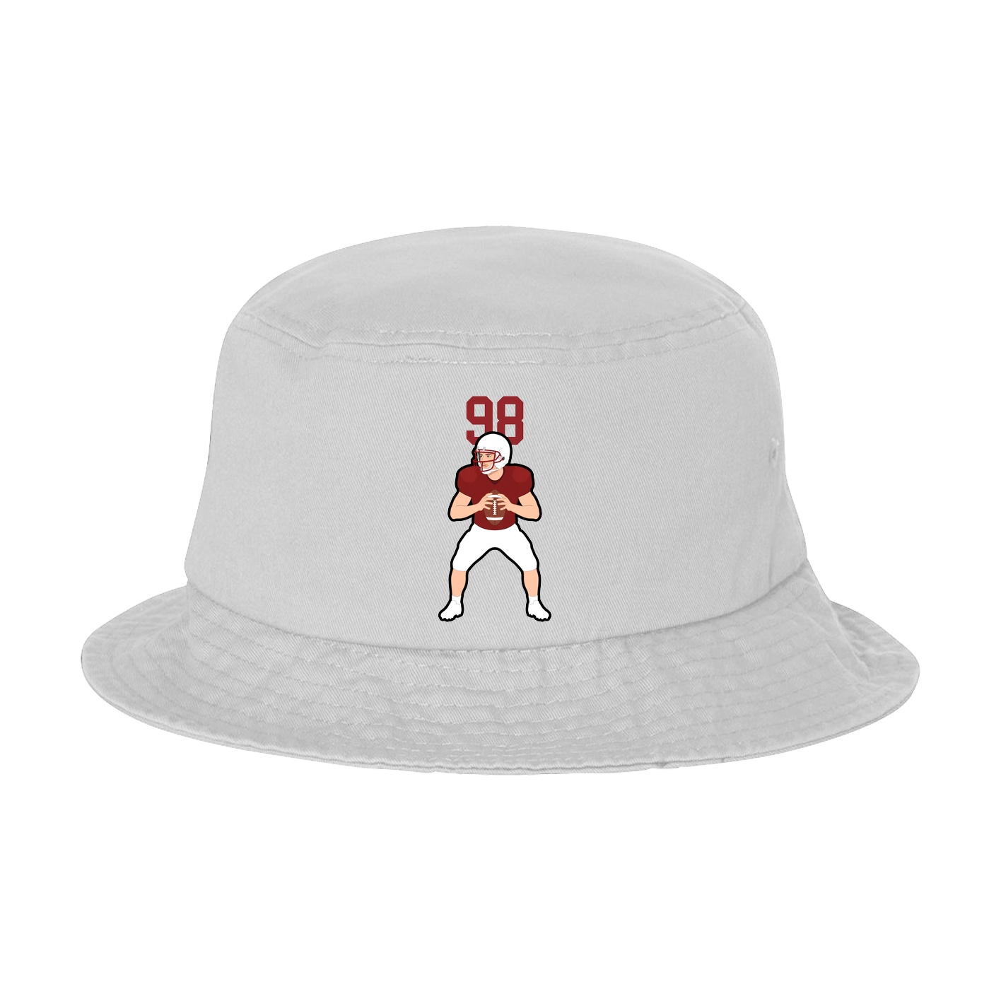 Bucket Cap — Number Top in White
