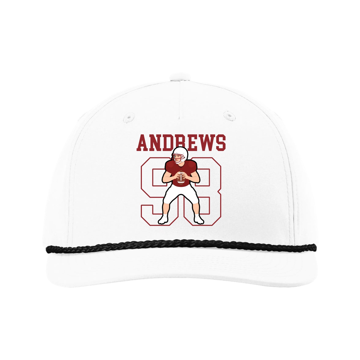 Five-Panel Classic Rope Cap — Shirsey in White