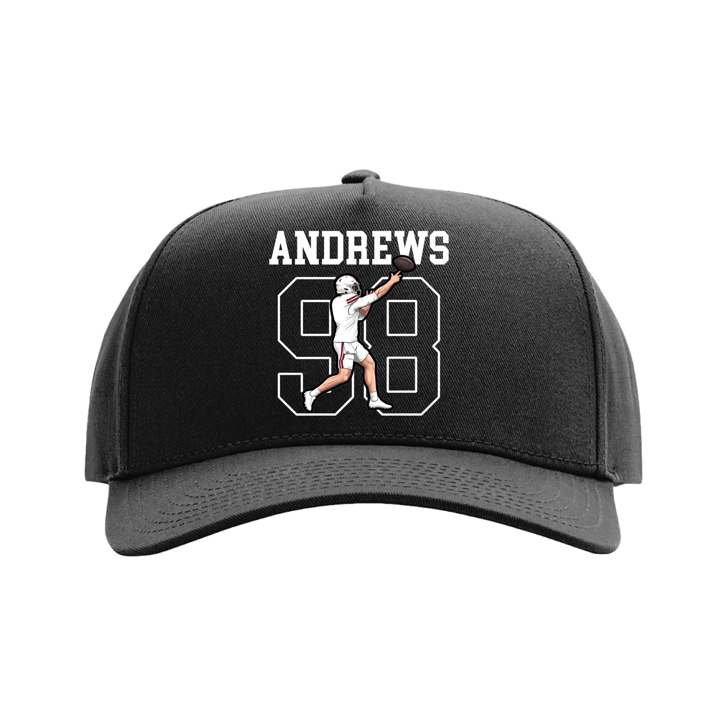 Full Fabric Five-Panel Champ Cap — Shirsey in Black