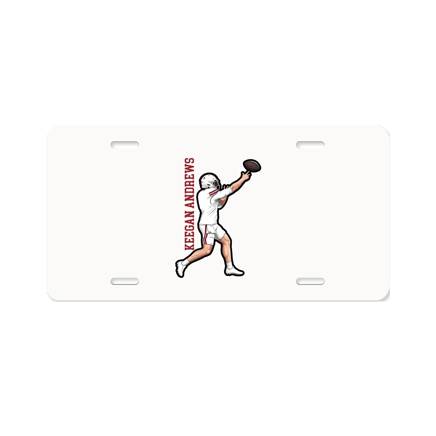 License Plate — Name Vertical in Classic
