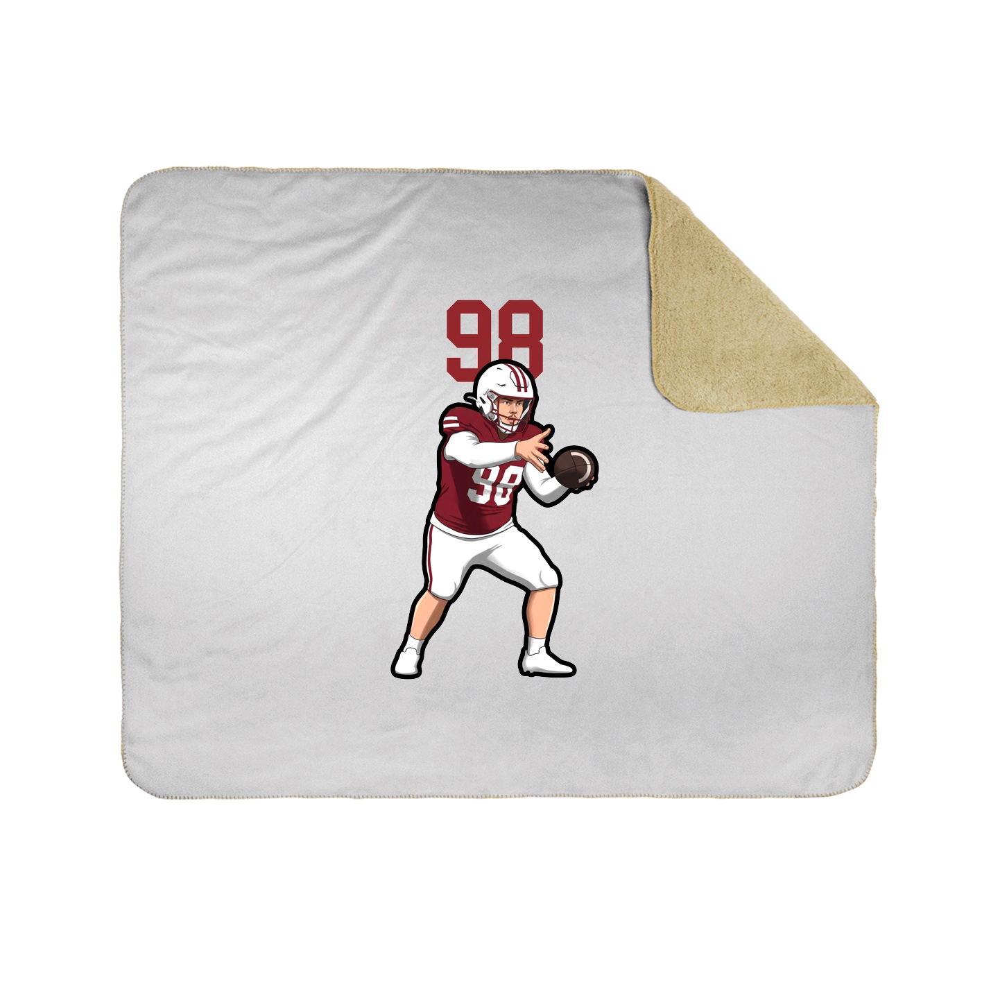 Throw Blanket — Number Top in White
