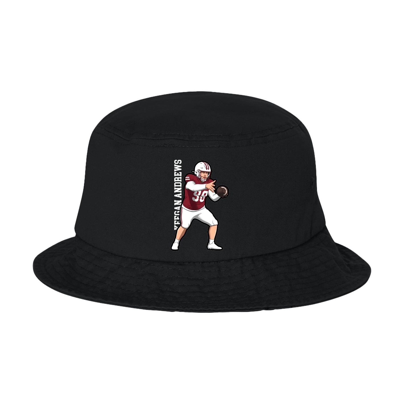 Bucket Cap — Name Vertical in Black