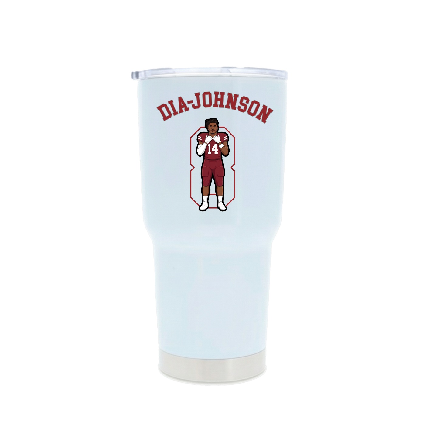 30oz Stainless Steel Tumbler — Shirsey Arch in White