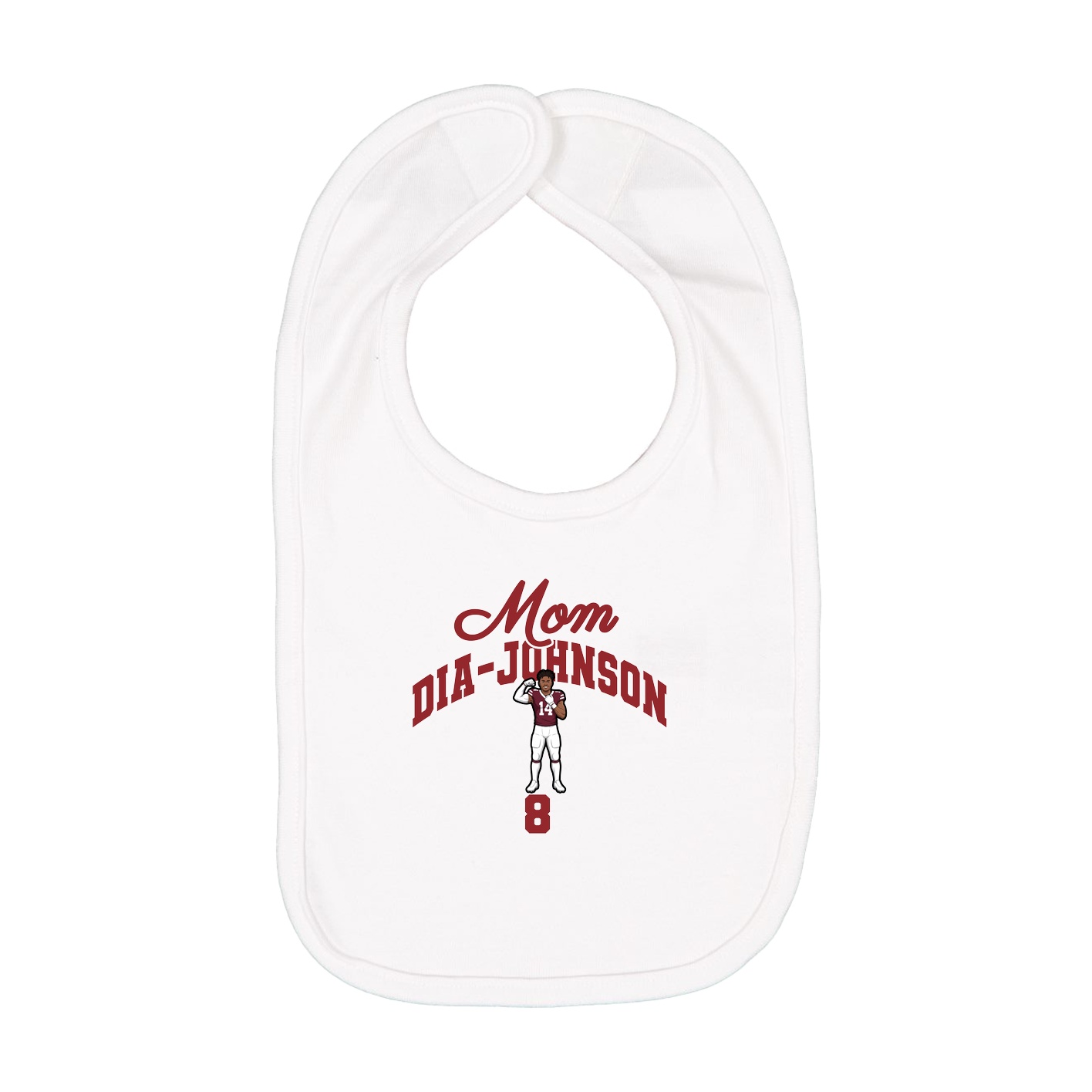 Infant Bib — Mothers Day Arch in White
