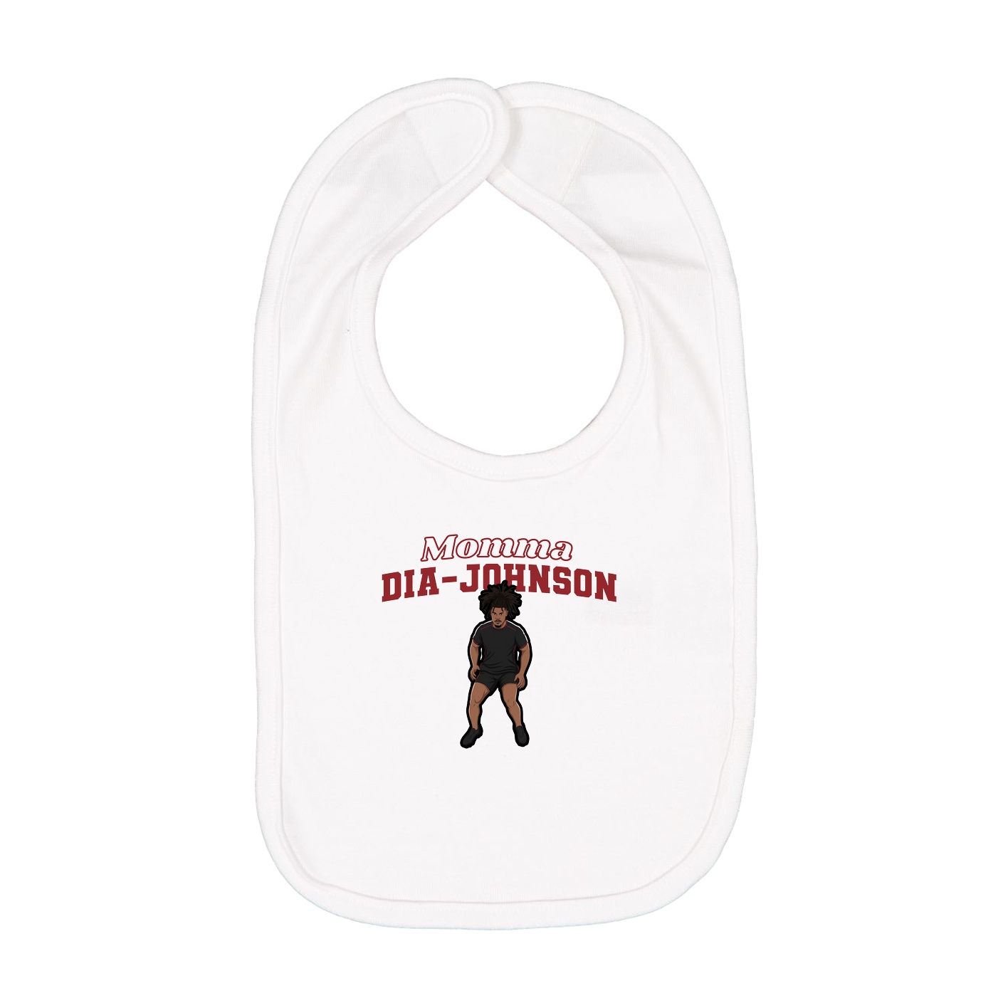 Infant Bib — Mothers Day Block in White
