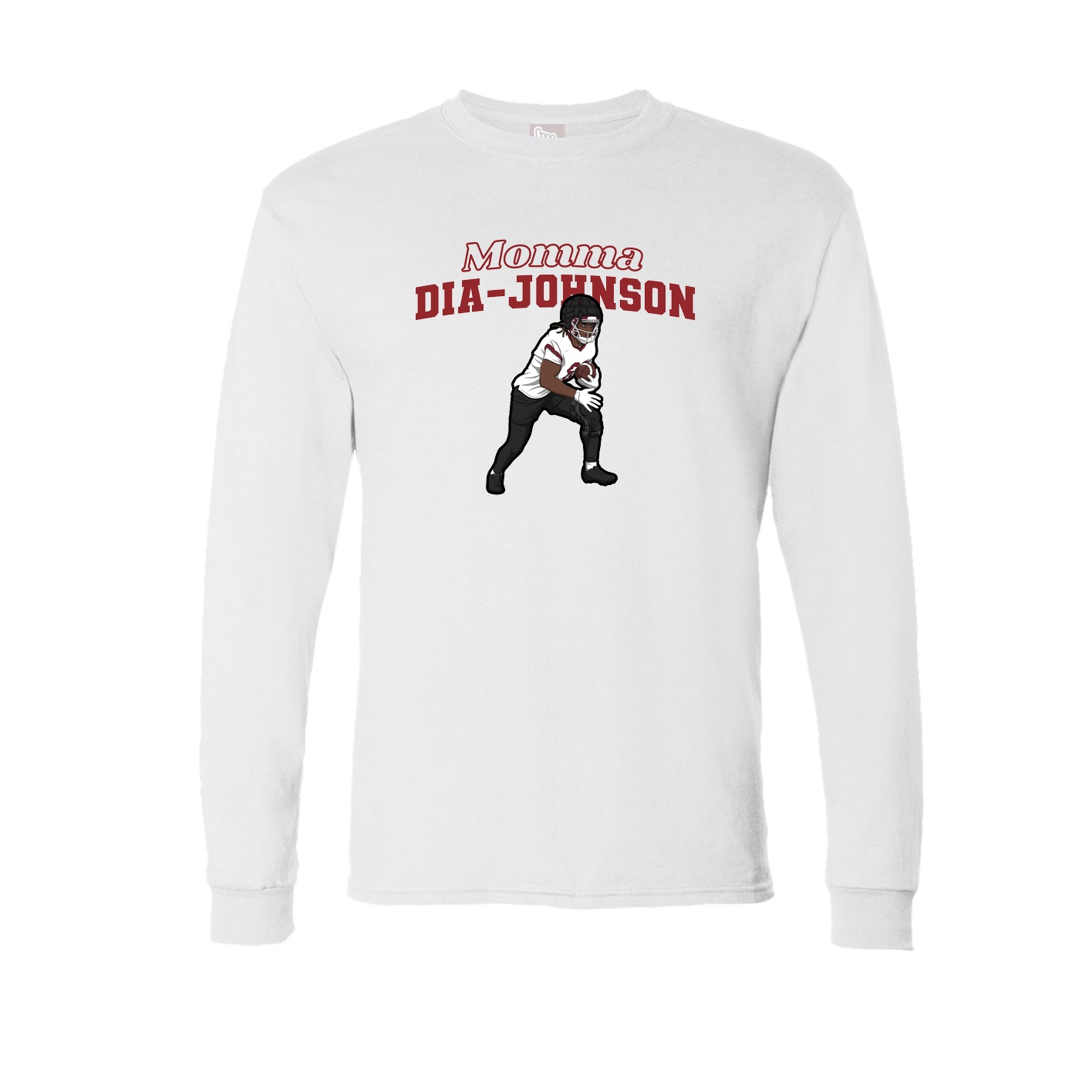 Long Sleeve Tee — Mothers Day Block in White