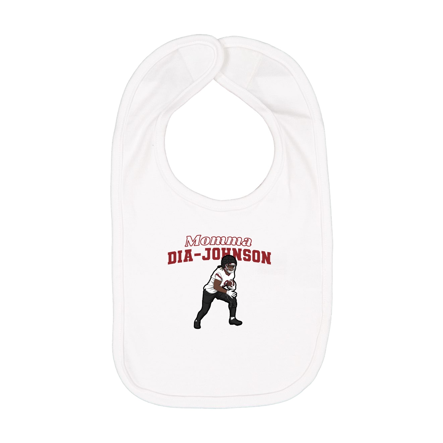 Infant Bib — Mothers Day Block in White