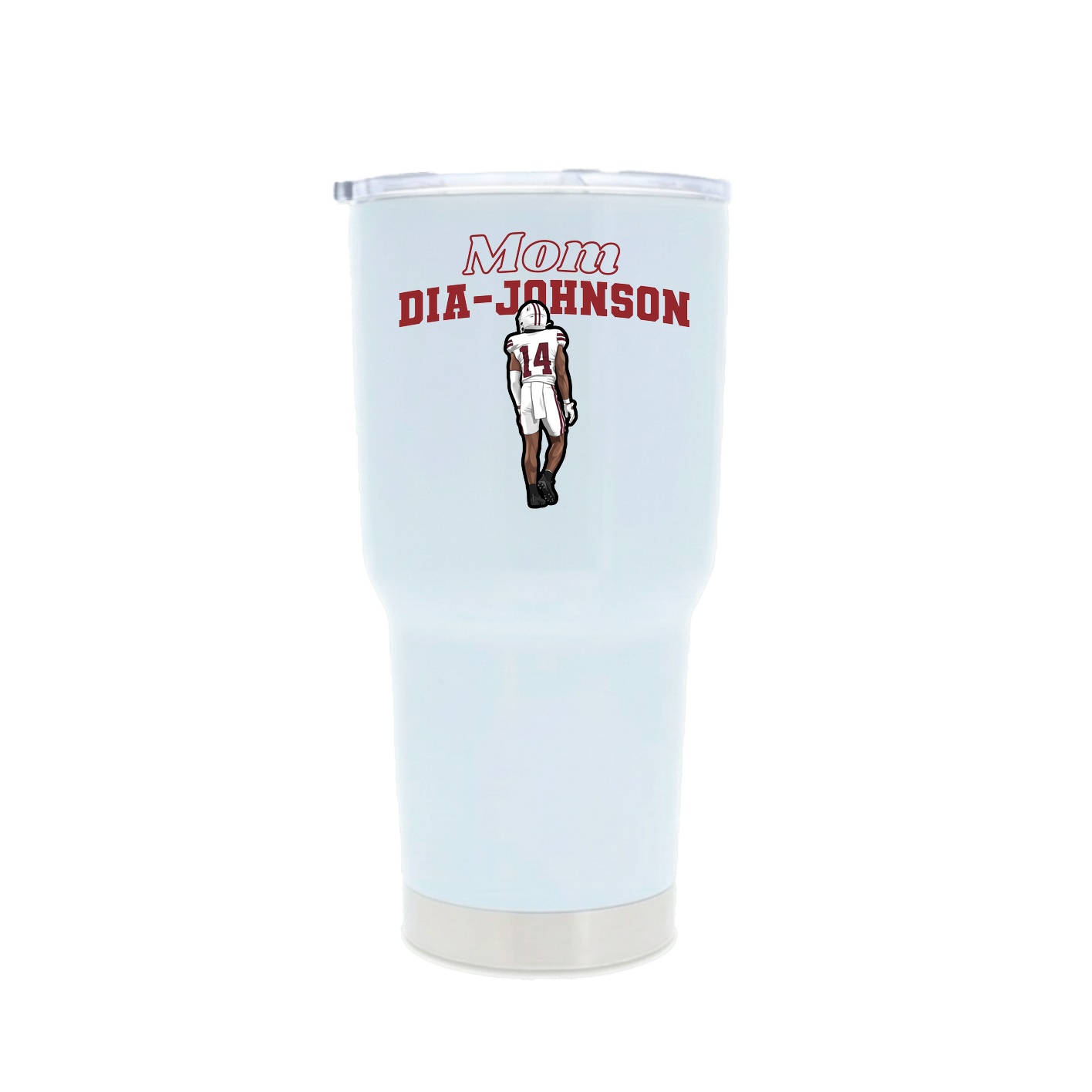 30oz Stainless Steel Tumbler — Mothers Day Block in White