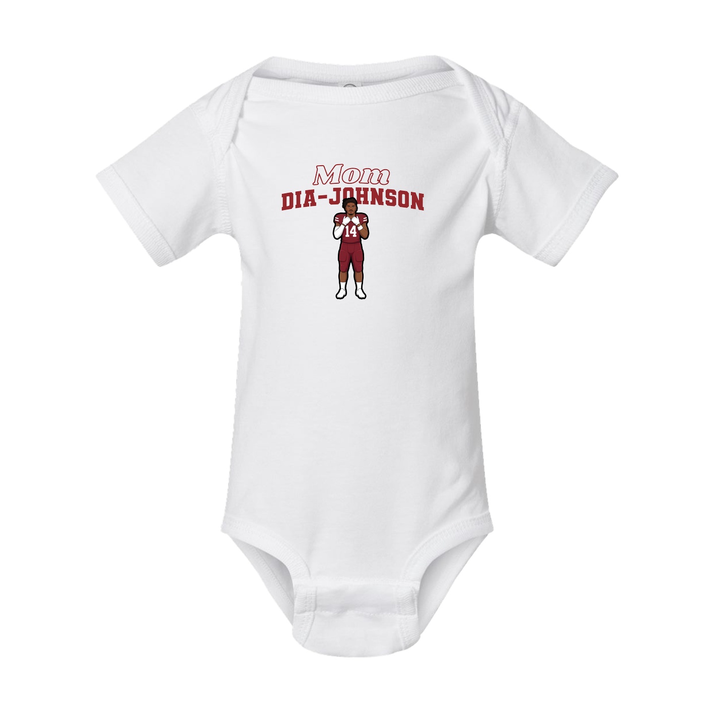 Baby Onesie — Mothers Day Block in White