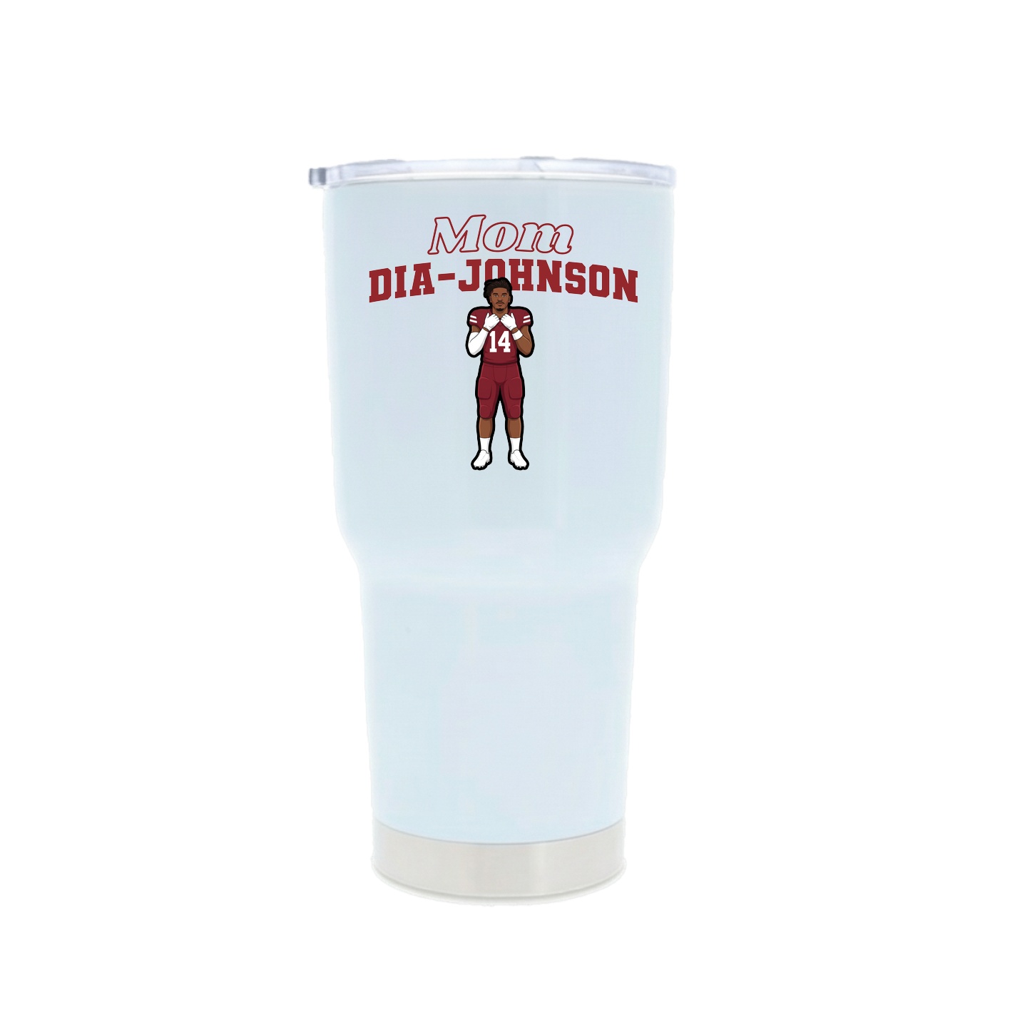 30oz Stainless Steel Tumbler — Mothers Day Block in White