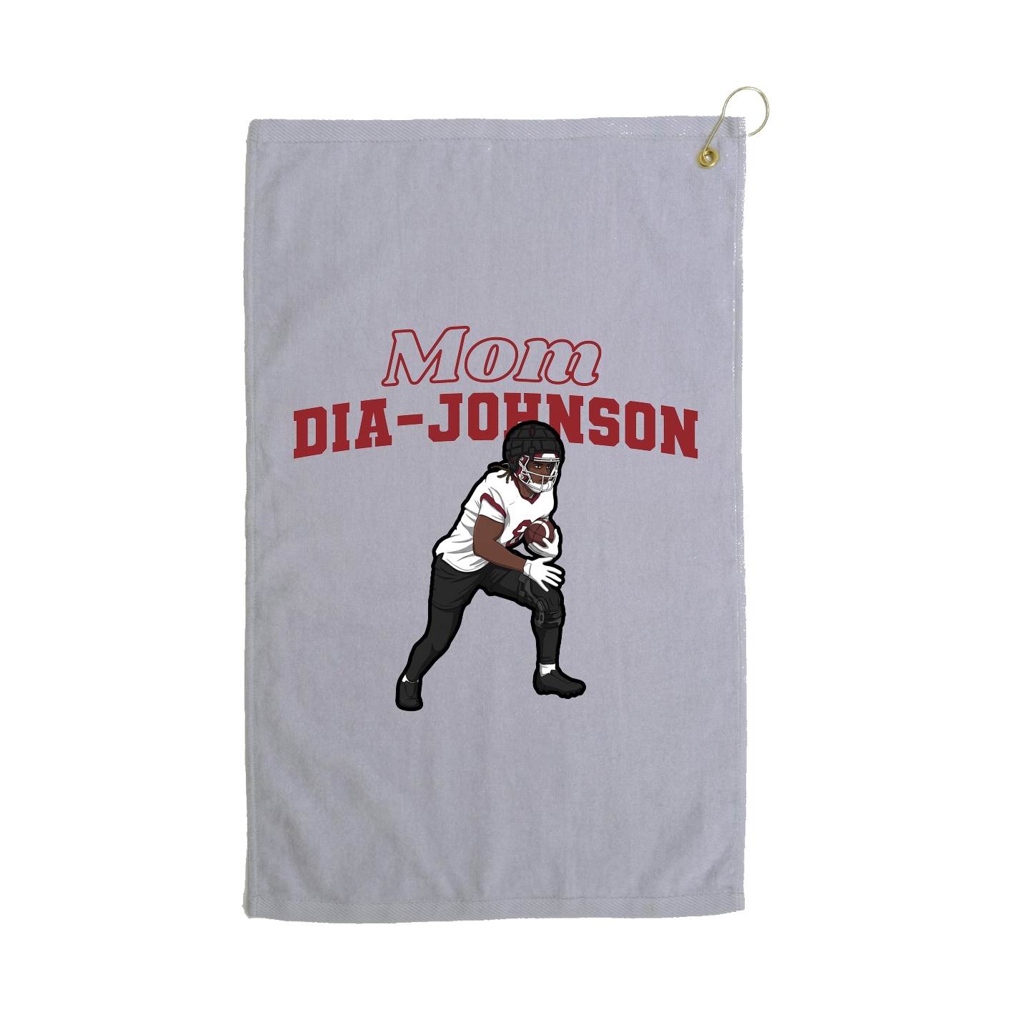 Golf Towel — Mothers Day Block in Grey