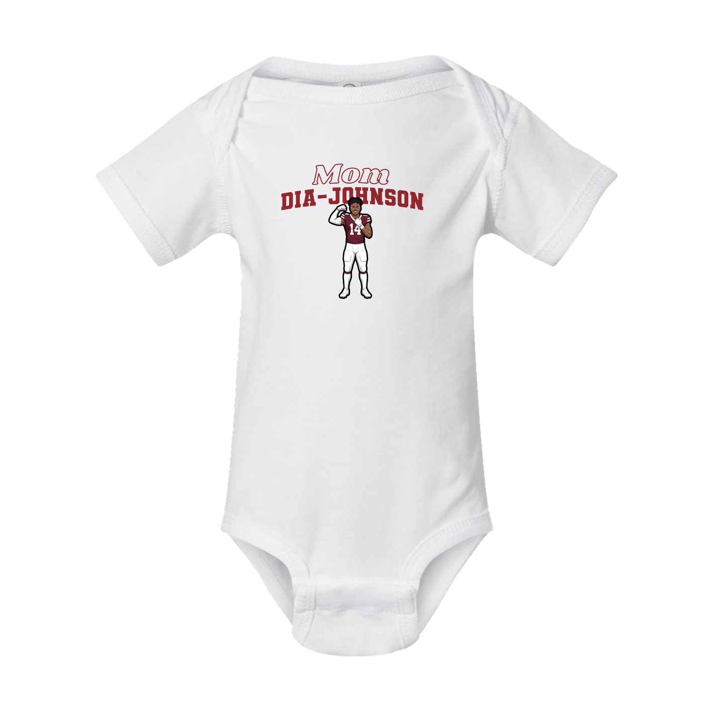 Baby Onesie — Mothers Day Block in White