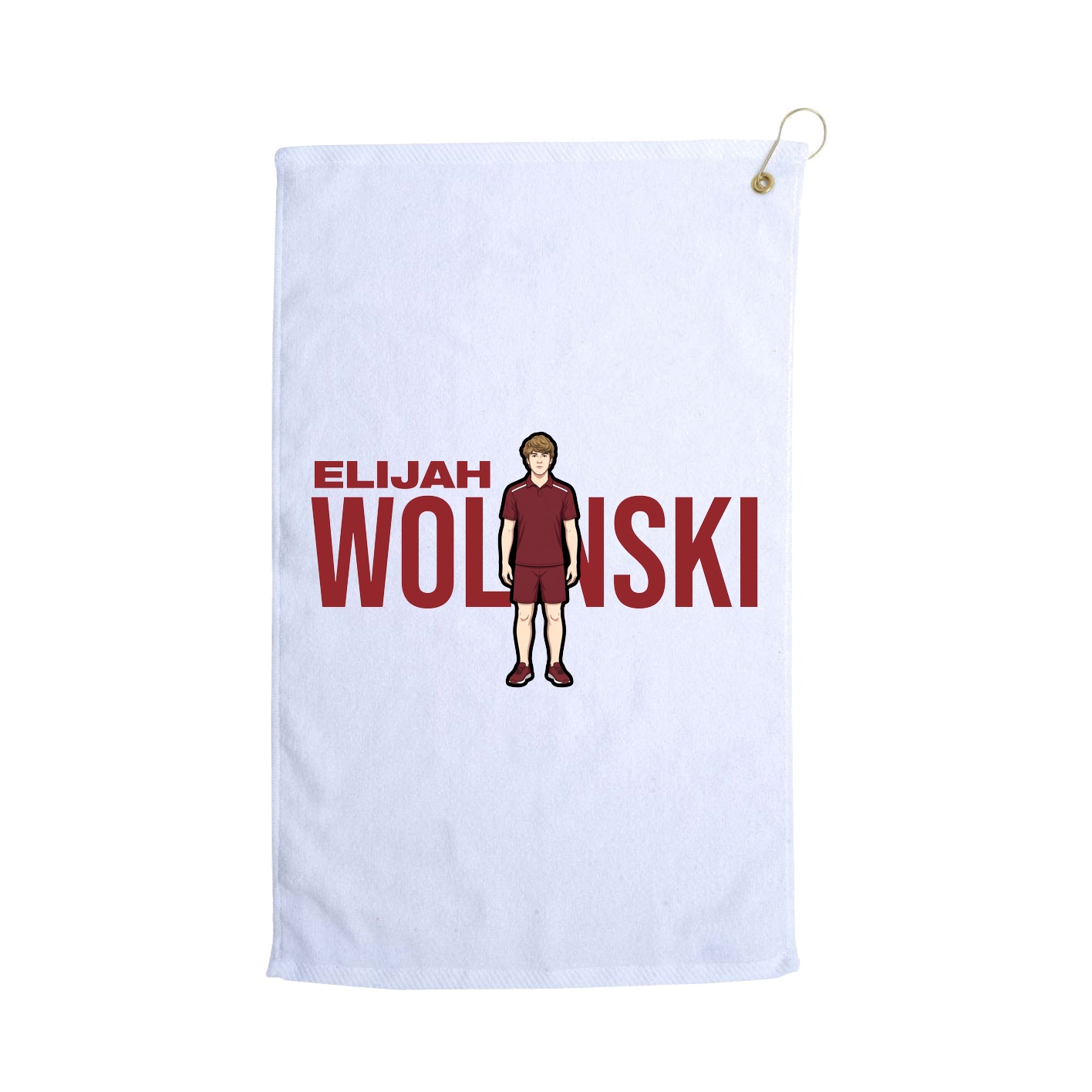 Golf Towel — Player Name in White